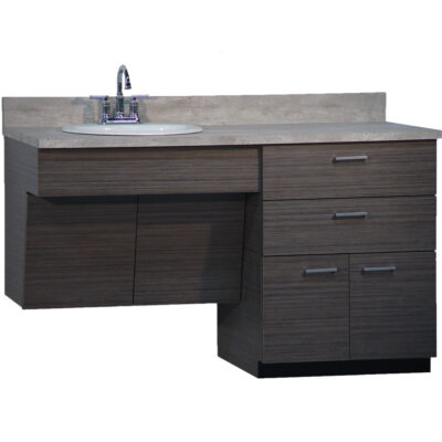 ADA Cabinet with Oval Sink and Drawers