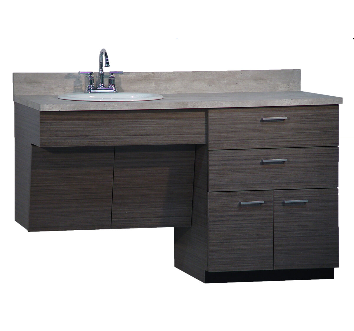 ADA cabinet with oval sink